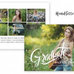 Hand Lettered 3 Grad Cards
